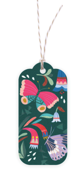 Tropical Butterfly Gift Tag
