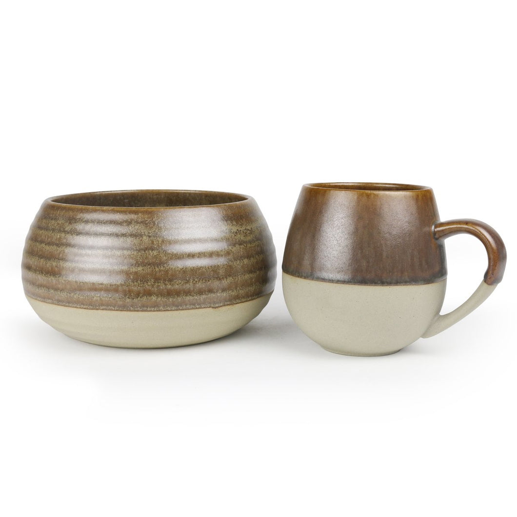Ceramic Morning set: mug and bowl combo